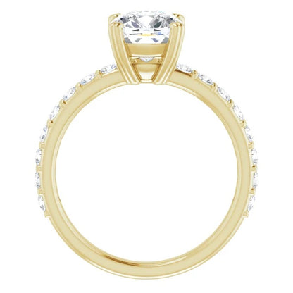 Cushion Claw Set Style Engagement Ring