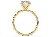 Cushion Thin Band Solitaire Engagement Ring