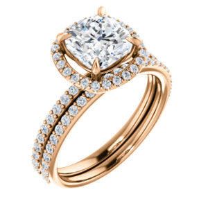 Cushion Halo Style Engagement Ring