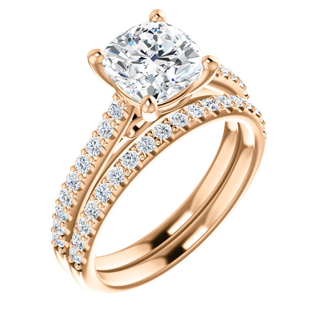 Cushion Claw Set Style Engagement Ring