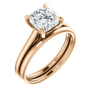 Four Claw Cushion Solitaire Engagement Ring