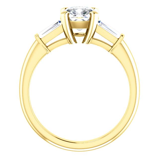 Cushion Accent Engagement Ring - I Heart Moissanites