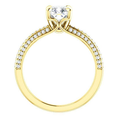 Cushion Claw Set Style Engagement Ring - I Heart Moissanites