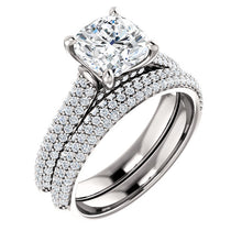 Cushion Pave Style Engagement Ring