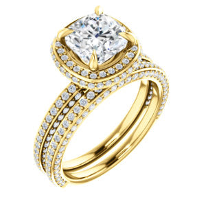 Cushion Halo Style Engagement Ring