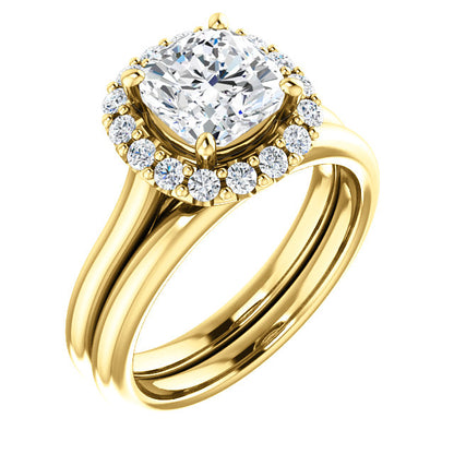 Cushion Halo Style Engagement Ring