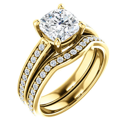 Cushion Claw Set Style Engagement Ring