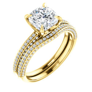 Cushion Claw Set Style Engagement Ring