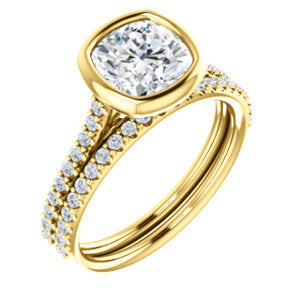 Cushion Bezel Style Engagement Ring
