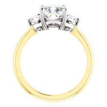 Cushion Accent Engagement Ring