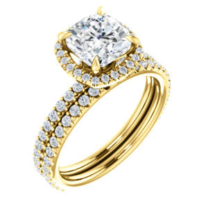 Cushion Halo Style Engagement Ring