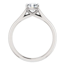 Four Claw Cushion Solitare Engagement Ring - I Heart Moissanites