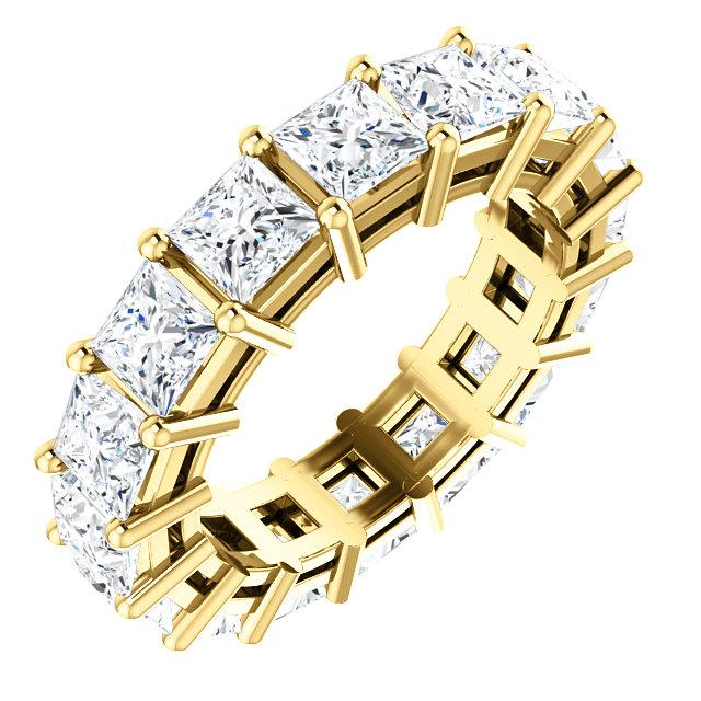 4.80ct Princess Moissanite Eternity Band - I Heart Moissanites