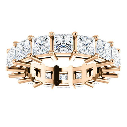 4.80ct Princess Moissanite Eternity Band - I Heart Moissanites