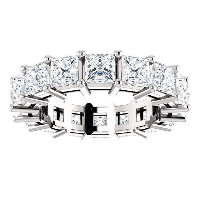 4.80ct Princess Moissanite Eternity Band - I Heart Moissanites