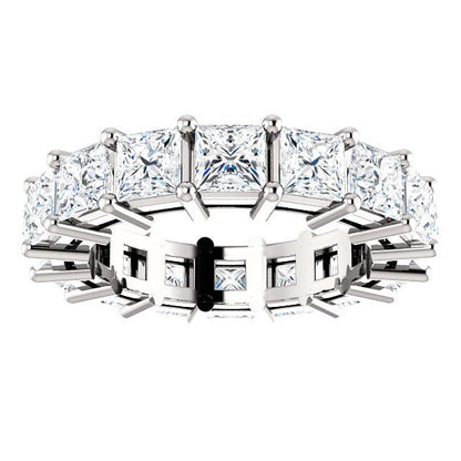 4.80ct Princess Moissanite Eternity Band - I Heart Moissanites