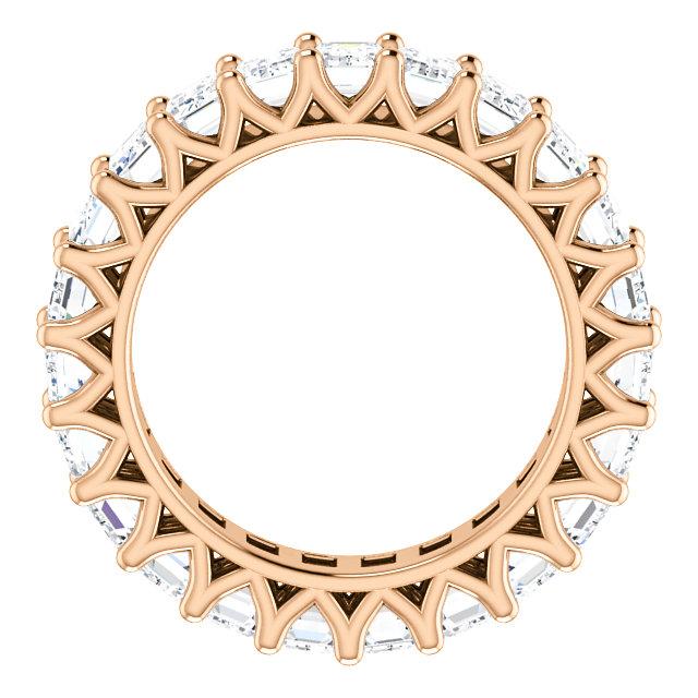 6.90ct Emerald Moissanite Eternity Band - I Heart Moissanites