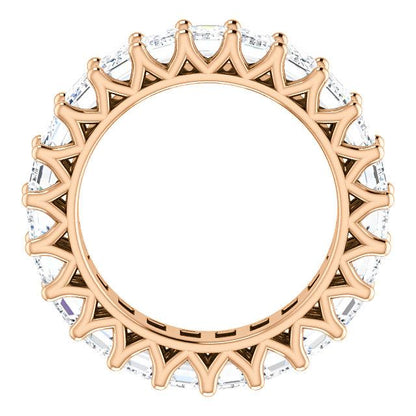 6.90ct Emerald Moissanite Eternity Band - I Heart Moissanites