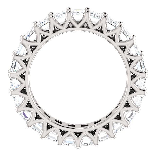 6.90ct Emerald Moissanite Eternity Band - I Heart Moissanites