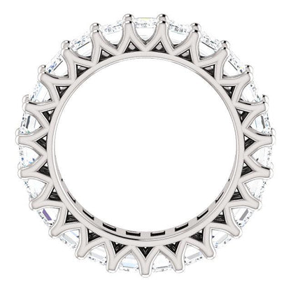 6.90ct Emerald Moissanite Eternity Band - I Heart Moissanites