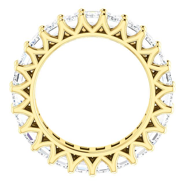 6.90ct Emerald Moissanite Eternity Band - I Heart Moissanites