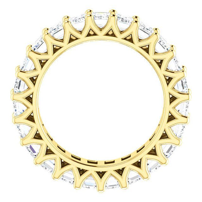 6.90ct Emerald Moissanite Eternity Band - I Heart Moissanites