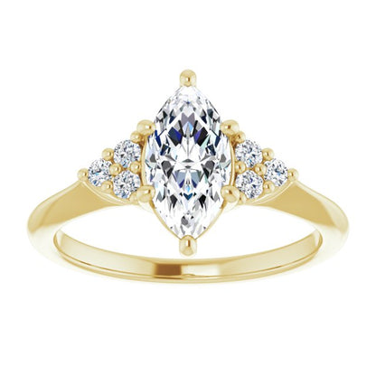 Marquise Antique Inspired Design Engagement Ring