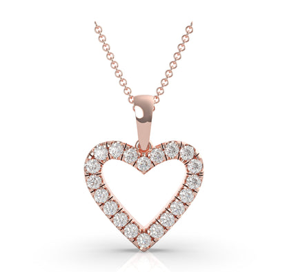 Moissanite Heart Pendant - I Heart Moissanites