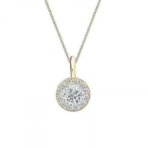 Halo Style Lab Diamond Pendant