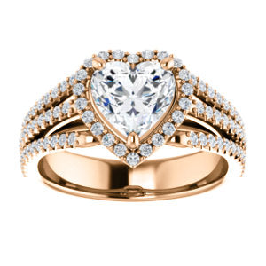 Heart Halo Style Engagement Ring