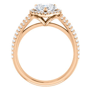 Heart Halo Style Engagement Ring