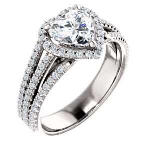 Heart Halo Style Engagement Ring