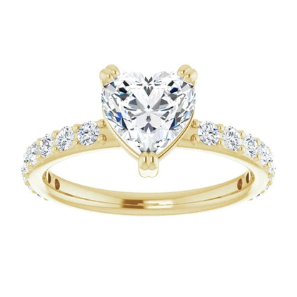 Heart Claw Set Style Engagement Ring