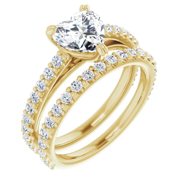 Heart Claw Set Style Engagement Ring