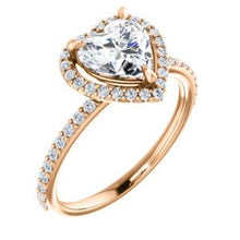 Heart Halo Style Engagement Ring