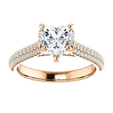 Heart Pave Style Engagement Ring - I Heart Moissanites