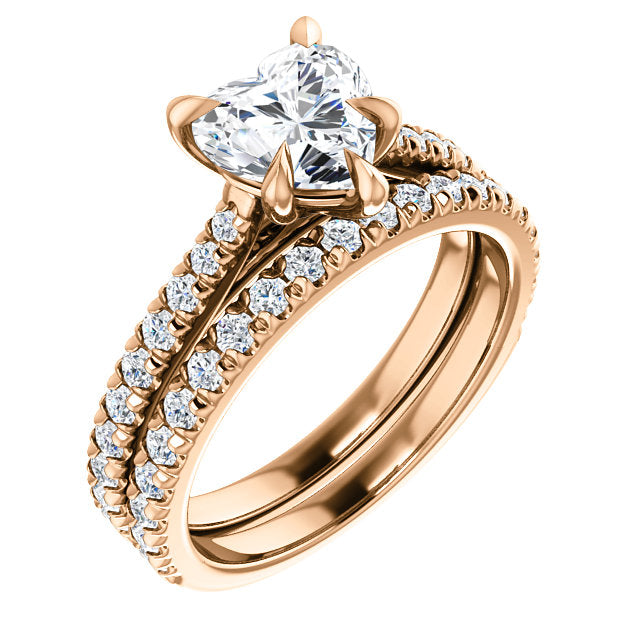 Heart Claw Set Style Engagement Ring