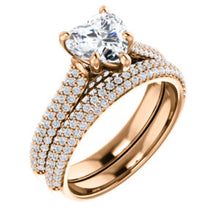 Heart Pave Style Engagement Ring