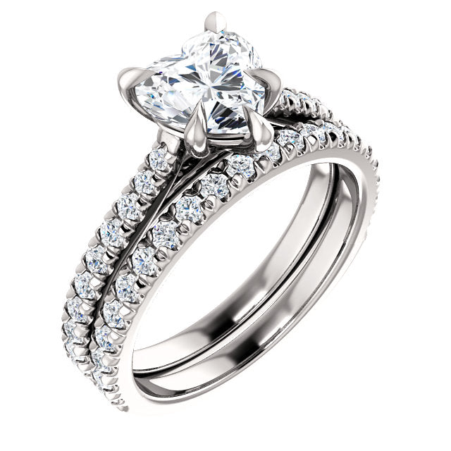 Heart Claw Set Style Engagement Ring