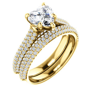 Heart Pave Style Engagement Ring