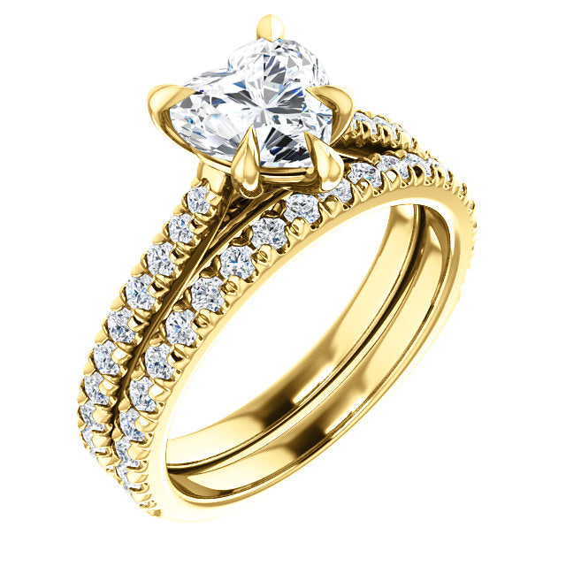 Heart Claw Set Style Engagement Ring