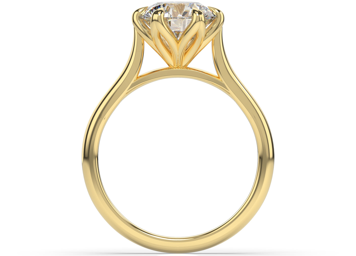 Six Claw Round Brilliant Solitaire Engagement Ring