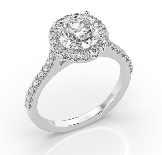 Round Brilliant Halo Style Engagement Ring