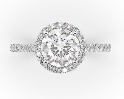 Round Brilliant Halo Style Engagement Ring