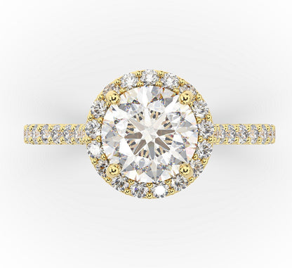 Round Brilliant Halo Style Engagement Ring