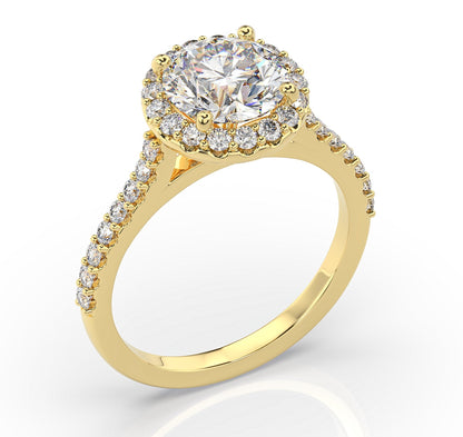 Round Brilliant Halo Style Engagement Ring