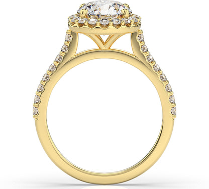 Round Brilliant Halo Style Engagement Ring