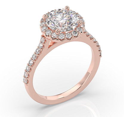 Round Brilliant Halo Style Engagement Ring