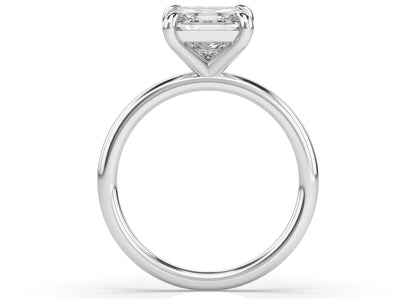 Four Claw Princess Solitaire Engagement Ring