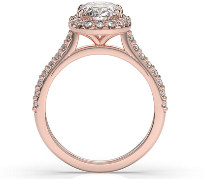 Oval Halo Style Engagement Ring